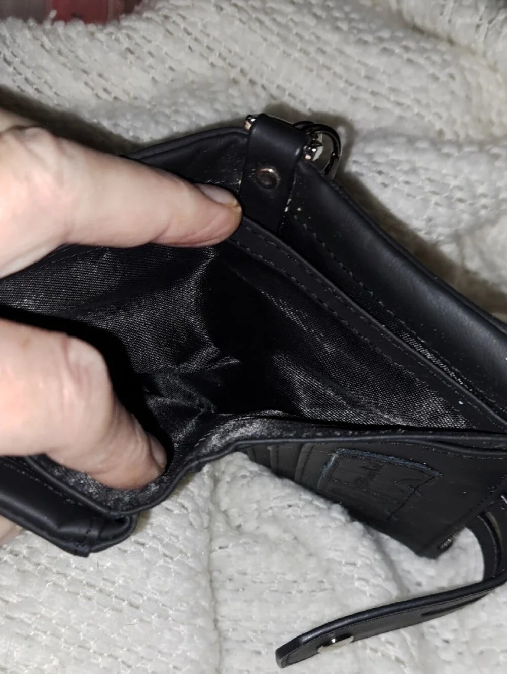 Black Leather Men’s Wallet  Or Womens W/chain (Humperpaul)